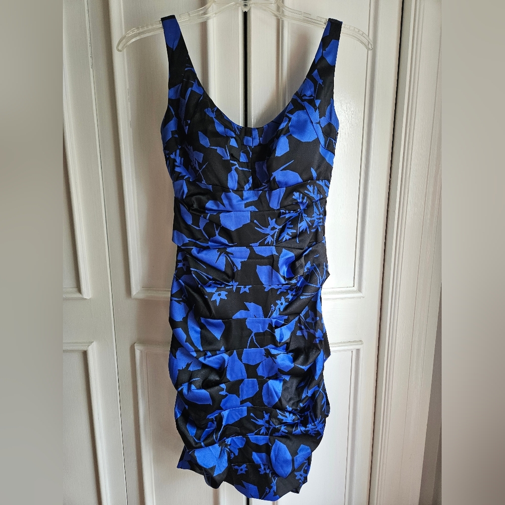Jax Bodycon Sleeveless Blue Black Dress